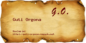 Guti Orgona névjegykártya